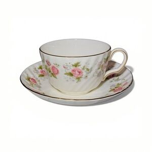 Vintage Minton “Spring Bouquet” Bone China Teacup & Saucer Made in England